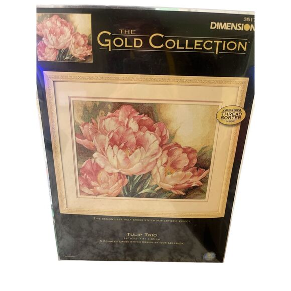 Dimensions Gold Collection Tulip Trio counted cross stitch New - Picture 1 of 3